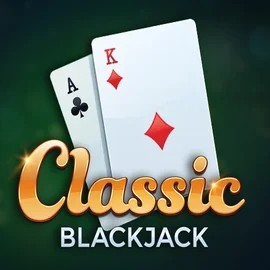 Classic Blackjack slot logo by Red Tiger Gaming at Priced Up Casino
