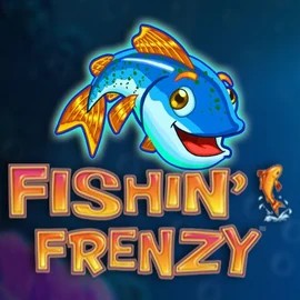 Fishin Frenzy slot logo by Blueprint Gaming at Priced Up Casino