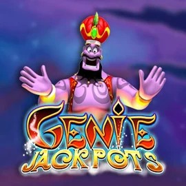 Genie Jackpots slot logo by Blueprint Gaming at Priced Up Casino