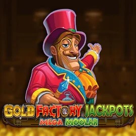 Official Jackpots logo: Gold Factory Jackpots Mega Moolah by Aurum Signature Studios at Priced Up Casino