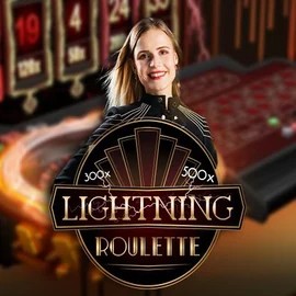 Lightning Roulette logo by Evolution at Priced Up Casino