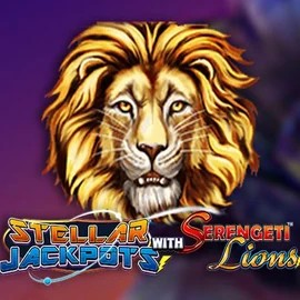 Stellar Jackpots with Serengeti Lions slot visual from Lightning Box Game available on priced-upcasino.uk.com